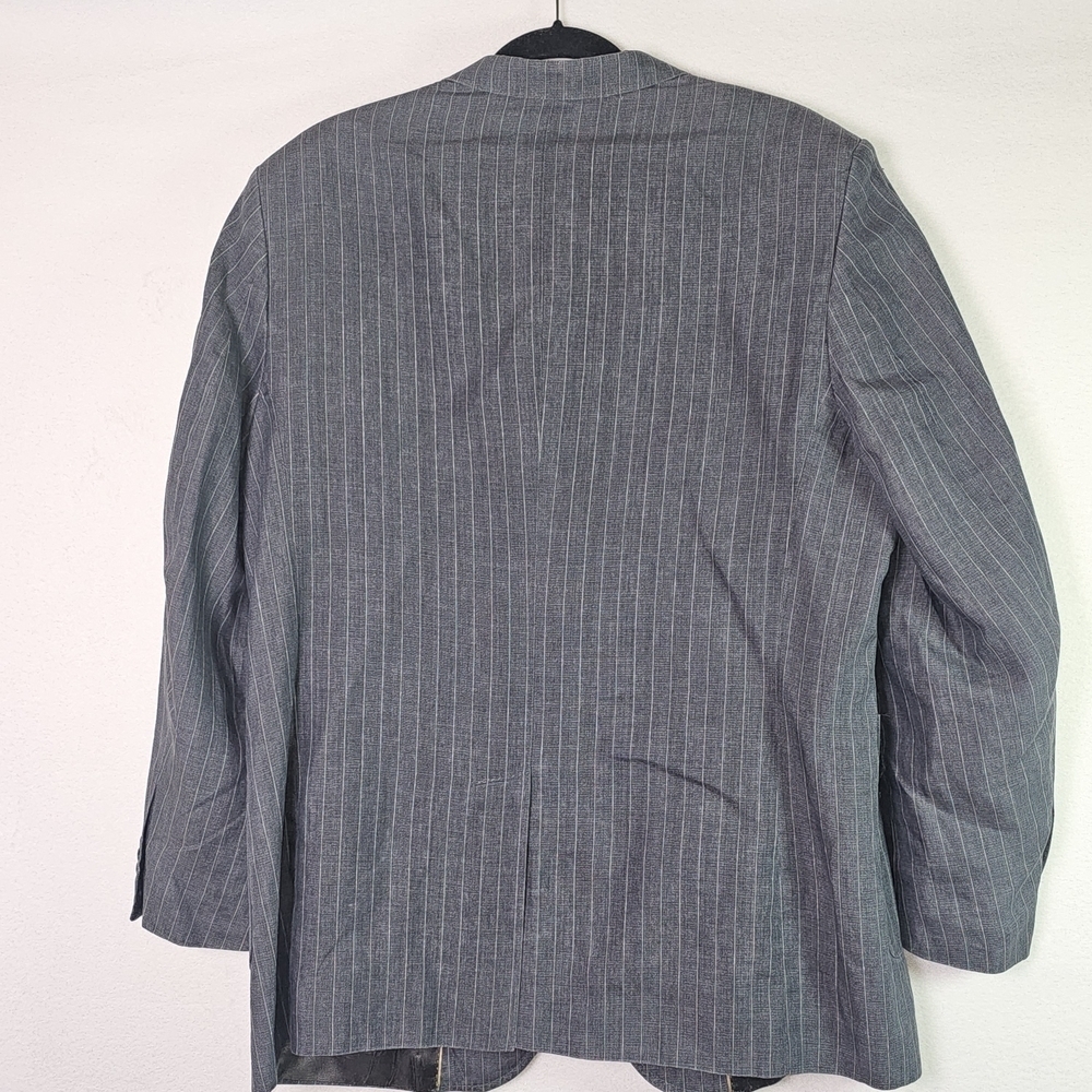 Banana Republic Men’s Pinstripe Linen Blend Blazer 46S Gray 2-Button Suit Jacket - Picture 5 of 13